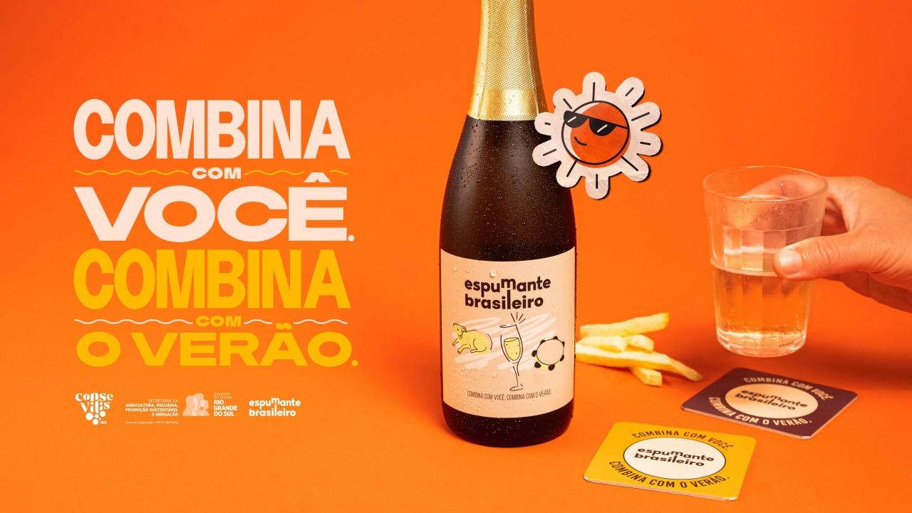 Campanha do Consevitis-RS aposta no verão para reposicionar o espumante brasileiro como bebida do dia a dia